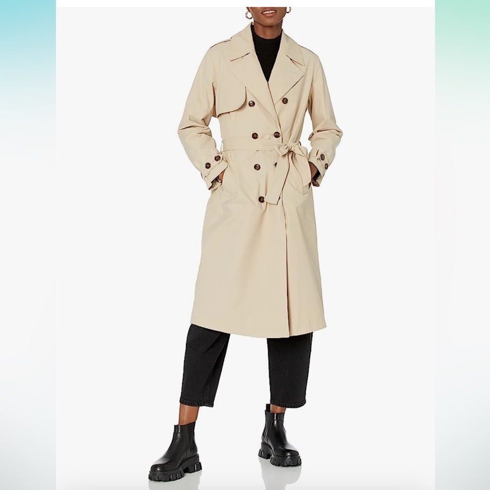 The Drop Classic Trench Coat, Size Large